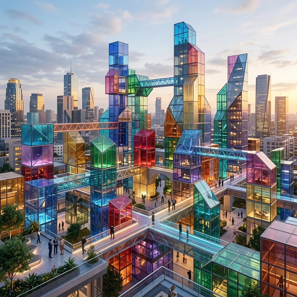 DEI colorful city blocks